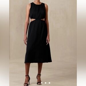 Black sleeveless cutout dress